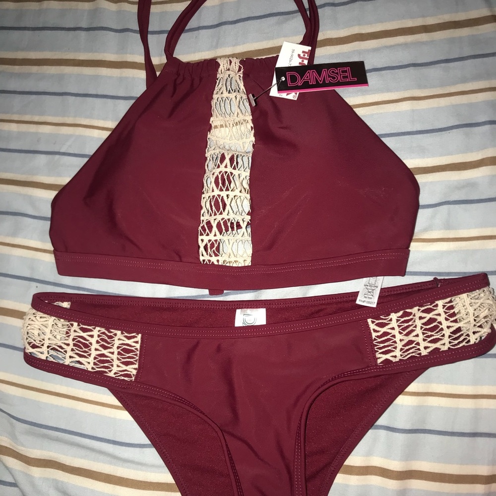 Burgundy bikini